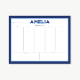 custom weekly planner notepad, days of the week notepad, monogram planner notepad, personalized planner, colorful organizing, teen gift